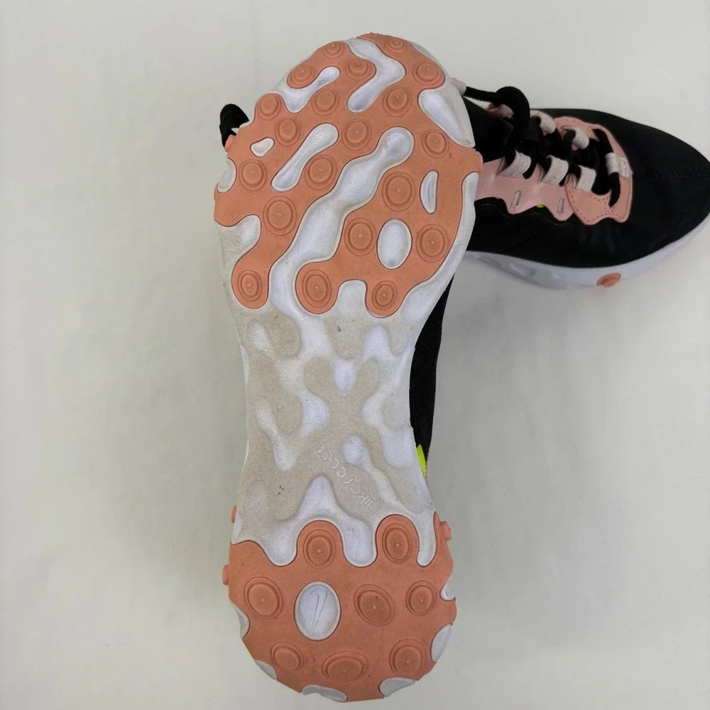 Nike React Element 55 Black‎ Volt Coral Stardust Sneakers CD6964-002 Womens 5